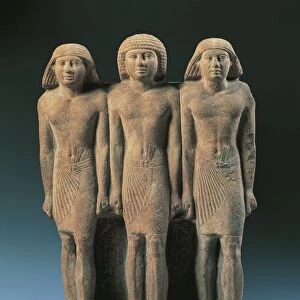 Triad of rawer made of quarzite, from Giza