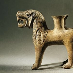 Turkey, Kanesh, Rhyton (drinking vessel) in the shape of a lion from the Assyrian colony