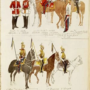 Uniforms of Russian Imperial Guard, color plate by Quinto Cenni, 1867
