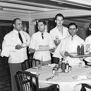 Waiters aboard the SS President Monroe