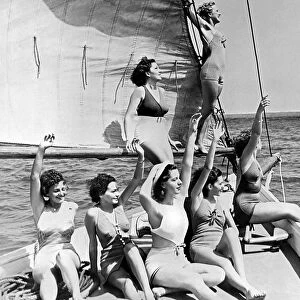 Young Women On A Sailboat