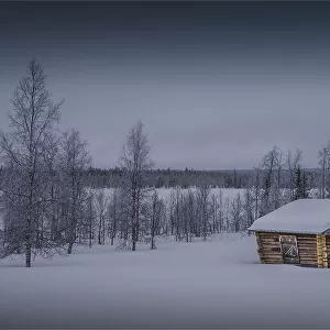 Lusperbryggan in winter, Lapland, Sweden