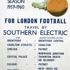 London Football, BR poster, 1959-1960