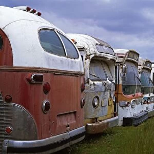 abandoned, automobiles, buses, california, corrosion, day, dilapidated, neglected