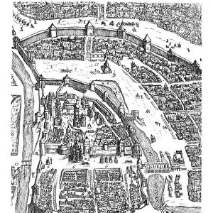 City of Moscow Russia 17th century map illustration