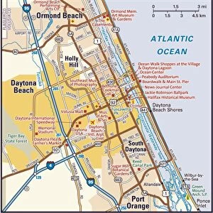 Daytona Beach area map