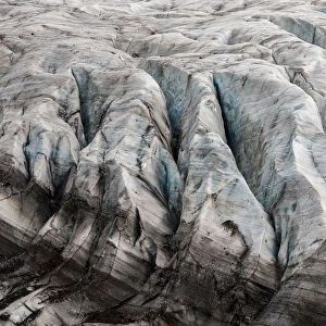 Ice formation, ice structure, Vatnajokull glacier, in the Breioarlon glacier lagoon, Austurland, Iceland