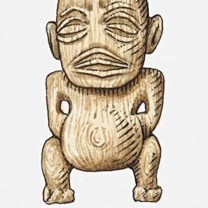 Illustration of Polynesian figurine