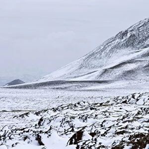 Krafla volcanic area, snow-covered, Krafla, Northeastern Region, Iceland
