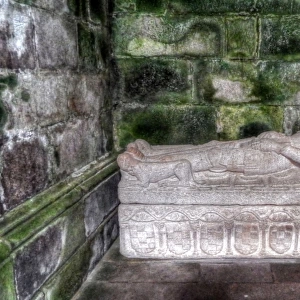 Medieval stone sarcophagus
