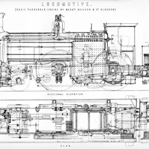 Old fashioned steam train locomotive