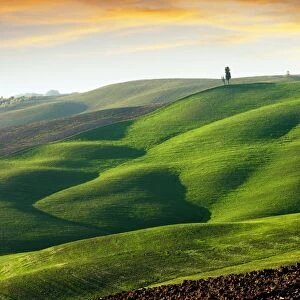 Rolling green hills in Tuscany
