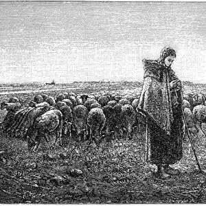 The shepherdess, Jean Francois Millet