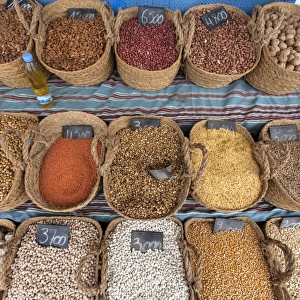 Spices, cereals, market, bazaar, Djerba, Tunisia
