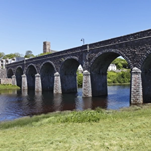 Viaduct across the Newport River built in 1892, Newport, County Mayo, Connacht province, Republic of Ireland, Europe