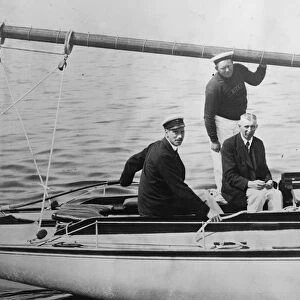 The King of Denmark in his yacht 23 April 1923