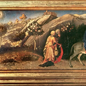 Adoration of the Magi Altarpiece, central predella Flight into Egypt, 1423 (tempera