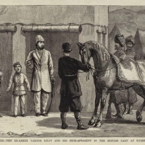 The Afghan Campaign, the Ex-Ameer Yakoob Khan and his Heir-Apparent in the British Camp at Kushi, 29 September (engraving)