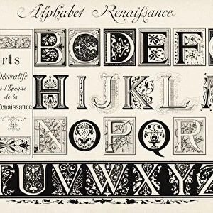 Alphabet of decorative initial letters from the Renaissance. 1897 (Chromolithograph)