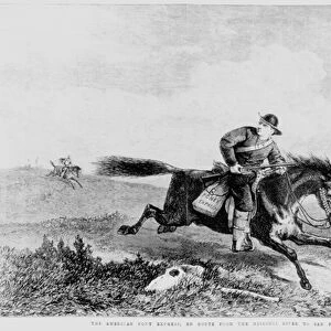 The American Pony Express, En Route from the Missouri River to San Francisco (engraving)