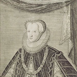 Anna Habsburg (1573-98) Queen of Poland, 1596 (engraving)