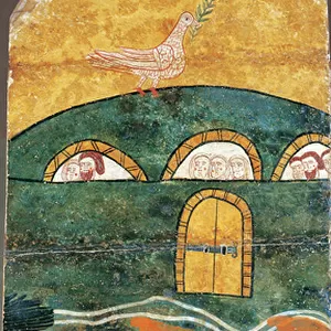 Arche de Noe - Noahs Ark, Anonymous. Tempera on panel, size : 108x52
