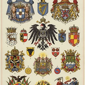 Arms of Sovereignty, Dominion, etc (colour litho)