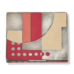 Art deco cigarette case, c. 1930 (silver, silver-gilt metal & lacquer)
