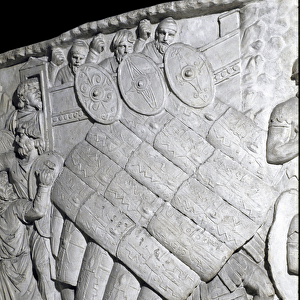 Assault of the Romans during the First War, 1862 (mould of the bas-reliefs of the column