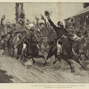 The Basuto War in South Africa, Departure of Burghers from Outshoorn for the Front (engraving)