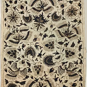 Batik silk scarf (lokcan) made in a Chinese workshop on North Java, early 20th century (textile)