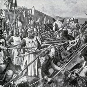 The Battle of Bannockburn (colour litho)