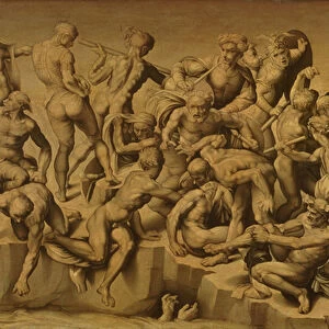 The Battle of Cascina, or The Bathers, after Michelangelo, 1542 (oil on panel)