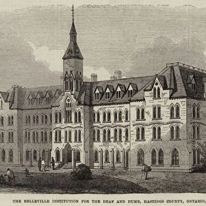 The Belleville Institution for the Deaf and Dumb, Hastings County, Ontario, Upper Canada (engraving)