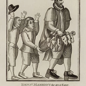 Benjamin Marriott, the great eater (engraving)