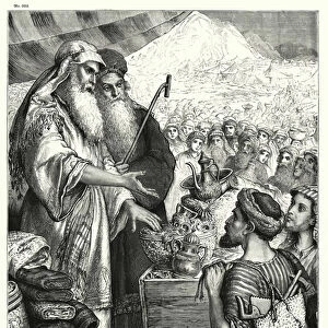 Bezaleel and Aholiab before Moses and Aaron, or the Secret of Successful Work (engraving)