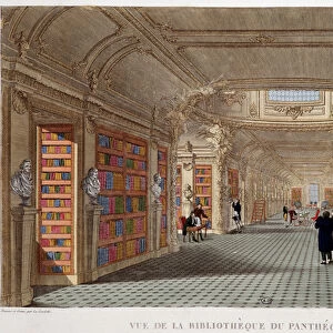 Bibliotheque du Pantheon, ca. 1820 - in "Vues de Paris"