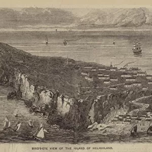 Bird s-Eye View of the Island of Heligoland (engraving)