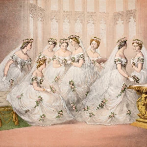 The Bridesmaids, 10th march, 1863, from A Memorial of the Marriage of Edward VII