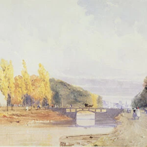 Brussels from the Paris Road, 1831 (w / c over pencil with bodycolour on paper)