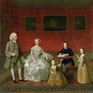The Buckley-Boar Family, c. 1758-60 (oil on canvas) (formerly attr. to Arthur Devis)