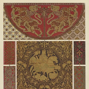 Byzantine, Weaving and Embroidery (colour litho)