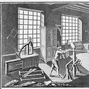 A cabinet makers workshop, from the Encyclopedie des Sciences et Metiers