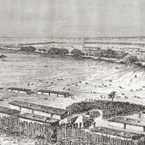 The capital of Uhehe, Tanzania, as it was in the late 19th century, from Africa