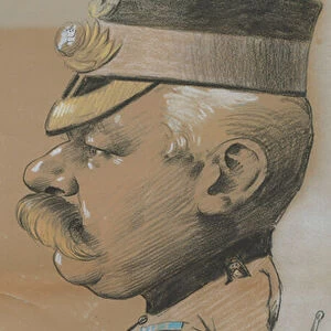 Caricature of unidentified Lieutenant Colonel of the Royal Marines Light Infantry