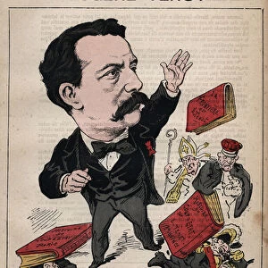 Cartoon of Eugene Tenot 1839-1890 from Les Hommes d Today c