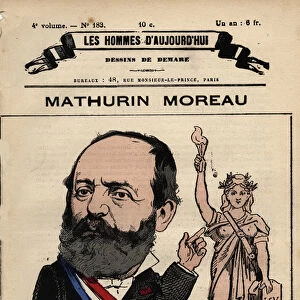 Cartoon of Mathurin Moreau (1822-1912) from Les Hommes d Today c