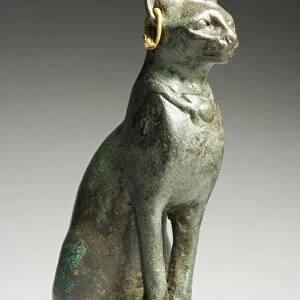 Cat, Late Dynastic Period, 664-332 BC (bronze)