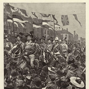 The Cavalry, Colonial and Home, that Took Part in the Procession (litho)