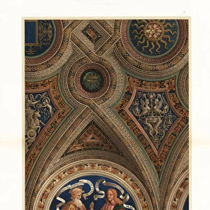 Ceiling in the Vatican Library, Rome, 15th century, 1896 (chromolithograph)